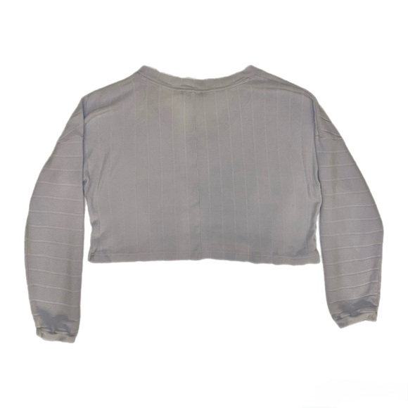 Women's V-Neck Long Sleeve Top - Light Blue - Picture 2 of 2